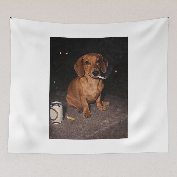 Item preview, Funny Smoking Dog Dachshund Meme  designed and sold by FrankIsabel.