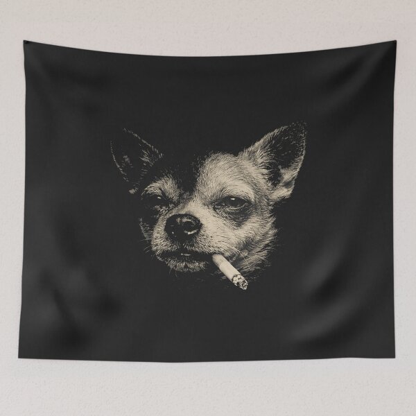 Item preview, Funny Smoking Chihuahua Vintage Y2K Grunge Dog Graphic Tee  designed and sold by FrankIsabel.