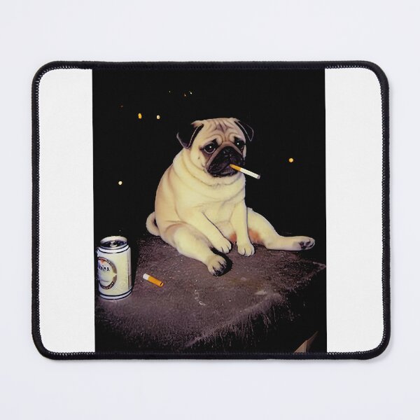 Item preview, Funny Smoking Dog Pug Meme designed and sold by FrankIsabel.