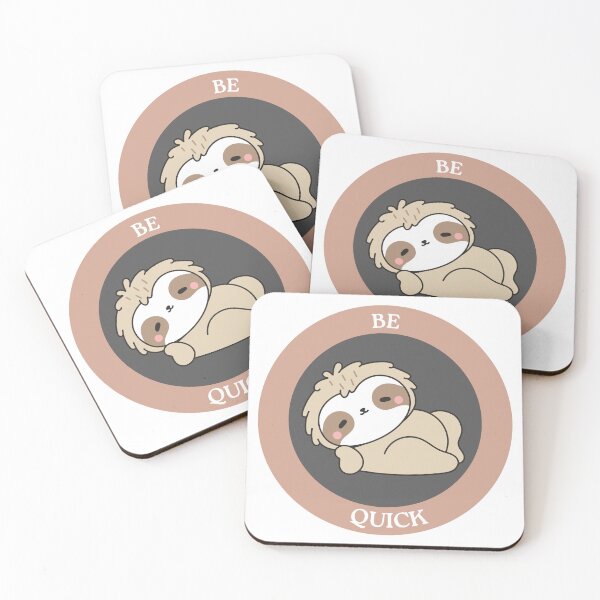 Item preview, Be Quick Sloth - Cute Minimalist Sloth Meme Circle designed and sold by Love3Happy.