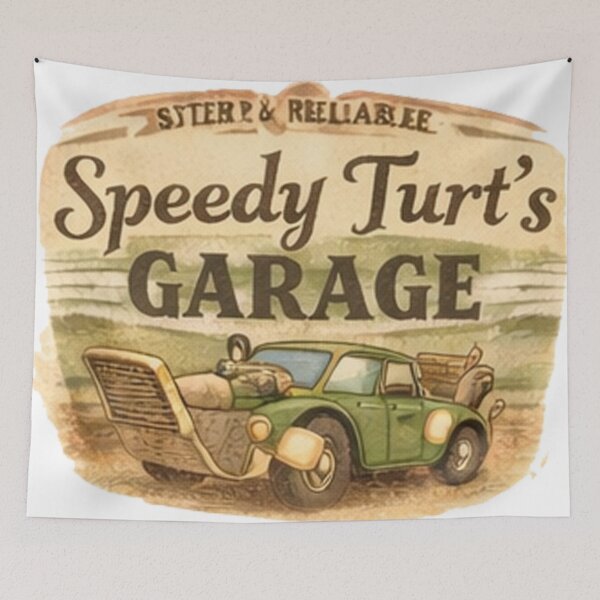 Item preview, Speedy Turt's Garage designed and sold by DinsignStudio.
