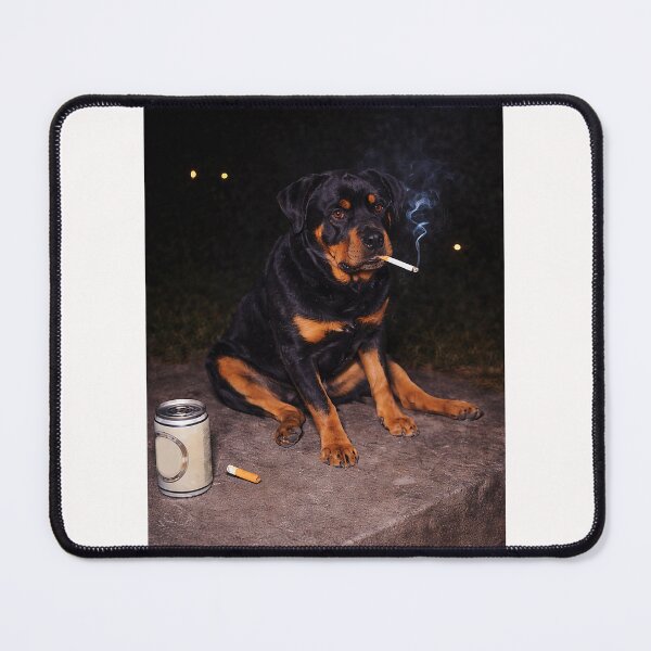 Item preview, Funny Smoking Dog Rottweiler Meme designed and sold by FrankIsabel.