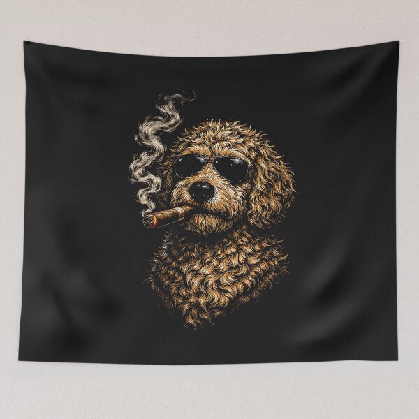 Item preview, Goldendoodle Dog Smoking Cigarette Funny Goldendoodle Meme  designed and sold by FrankIsabel.