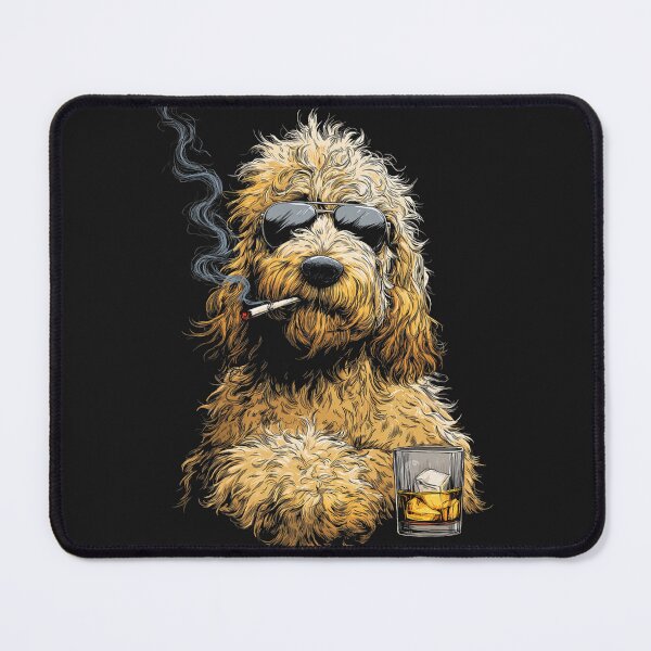 Item preview, goldendoodle Dog Smoking Cigarette Funny Goldendoodle Meme designed and sold by FrankIsabel.