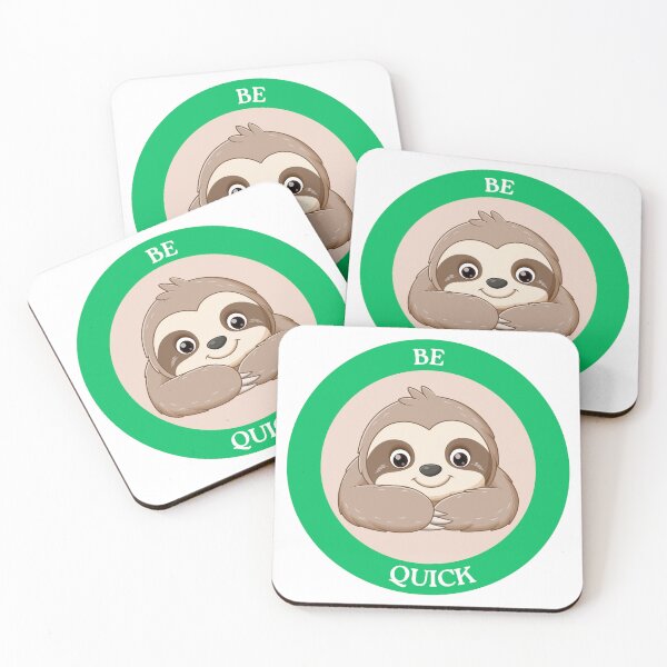 Item preview, Be Quick Sloth - Cute Sloth in Peach Circle Meme Art designed and sold by Love3Happy.