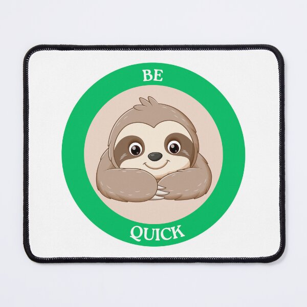Item preview, Be Quick Sloth - Cute Sloth in Peach Circle Meme Art designed and sold by Love3Happy.