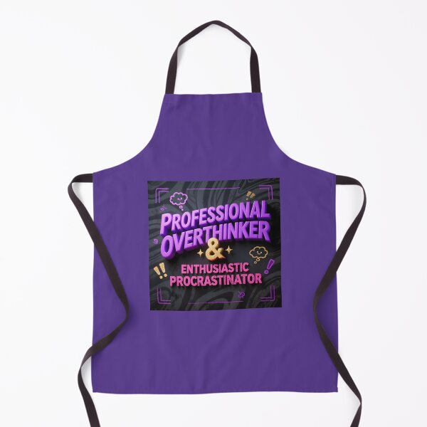 Item preview, Professional Overthinker & Enthusiastic Procrastinator - ADHD Humor Retro Grunge Design designed and sold by Vajid Designs .