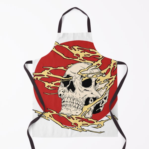 Item preview, Flaming Skull Illustration on Red Background designed and sold by lil_arin.