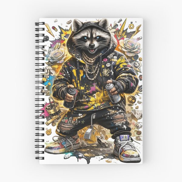 Item preview, Streetwise Graffiti Raccoon in Urban Apparel designed and sold by newvisionart191.