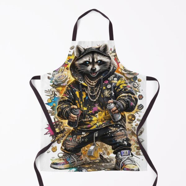 Item preview, Streetwise Graffiti Raccoon in Urban Apparel designed and sold by newvisionart191.