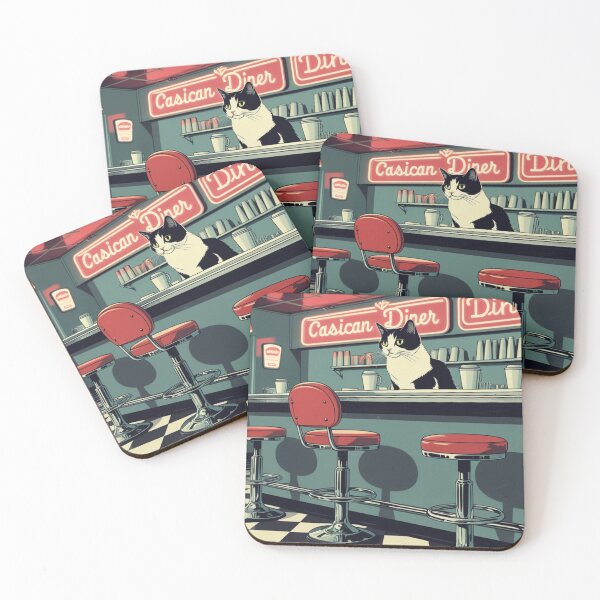 Item preview, Tuxedo Cat's Diner designed and sold by LEO'S CREATURE　れおずくりーちゃー.