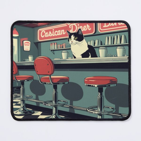 Item preview, Tuxedo Cat's Diner designed and sold by LEO'S CREATURE れおずくりーちゃー.