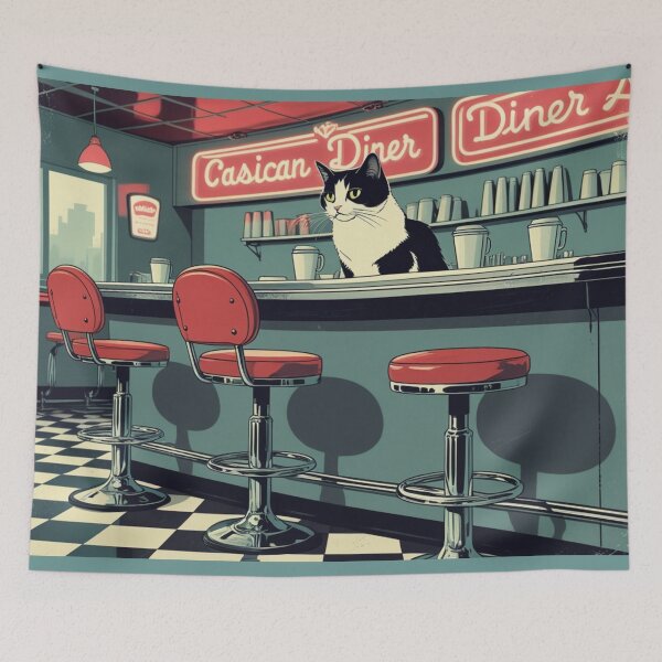 Item preview, Tuxedo Cat's Diner designed and sold by LEO'S CREATURE　れおずくりーちゃー.