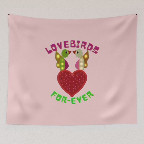 Item preview, Luminous Stardust Lovebirds: Radiant Heart Folk Art designed and sold by HopeAndHustle.