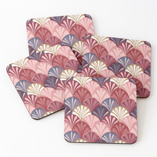 Item preview, Scallop Fan Seamless Pattern Retro Art Deco Bold Geometric Background designed and sold by FRH Design ⭐⭐⭐⭐⭐.