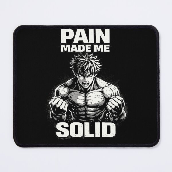 Item preview, Pain Made Me Solid - Anime Bodybuilding Manga Aesthetic designed and sold by SoulFlex.