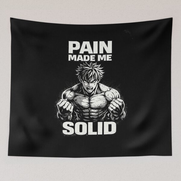 Item preview, Pain Made Me Solid - Anime Bodybuilding Manga Aesthetic designed and sold by SoulFlex.