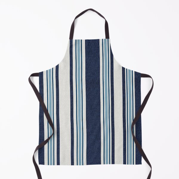 Item preview, blue stripe ticking designed and sold by Laura Wright.