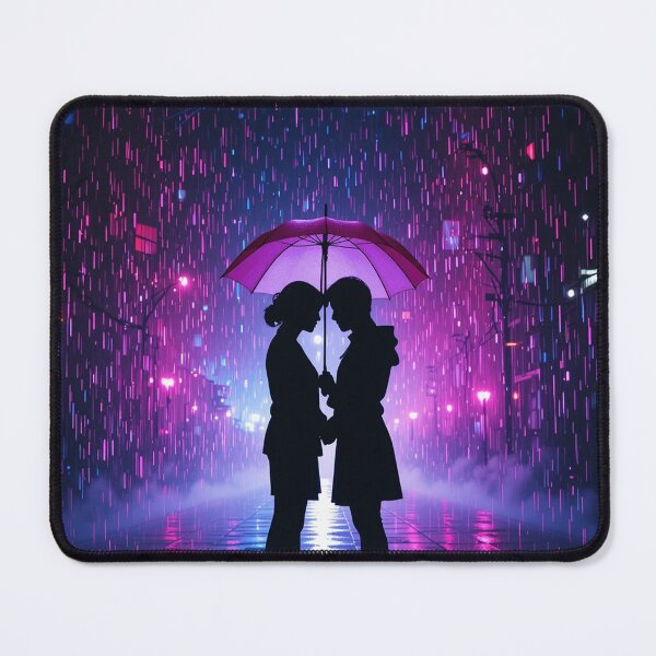 Item preview, Neon Rain Love Silhouette designed and sold by PixelVibe782.