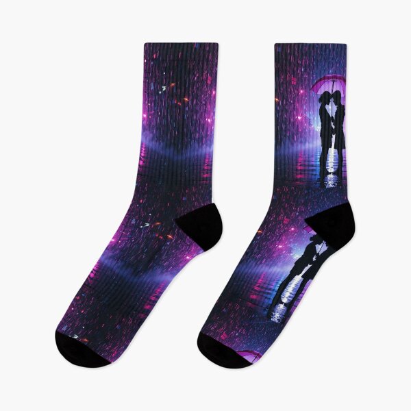 Item preview, Neon Rain Love Silhouette designed and sold by PixelVibe782.
