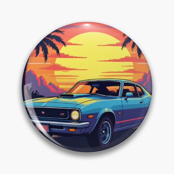 Item preview, 80s Muscle Car Sunset Palm Trees Synthwave designed and sold by Conpo.