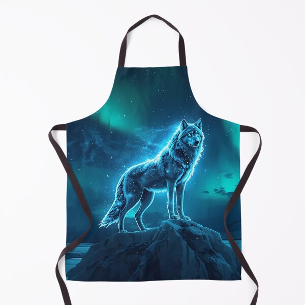 Item preview, Cosmic Spirit Wolves Aurora Art designed and sold by RkskArt.