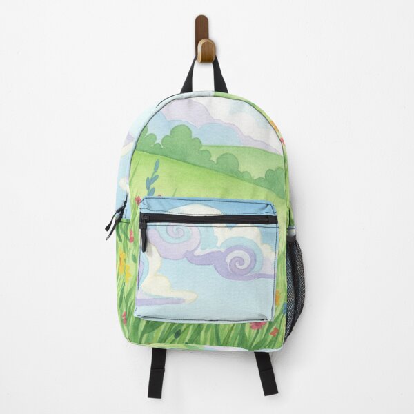 Item preview, Alternative titles: "Watercolor Wildflower Valley" or "Soft Hills & Swirling Clouds designed and sold by WeirdSketcher.