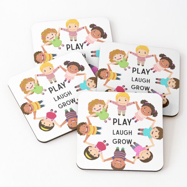 Item preview, Play, Laugh, Grow - Kids Positive Quote Illustration designed and sold by Mastalina99.