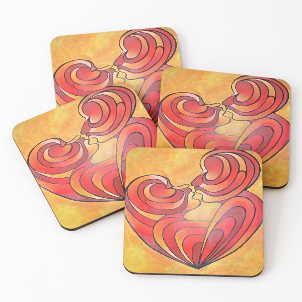 Item preview, Lovers Kiss And Their Bodies Form A Love Heart designed and sold by taiche.