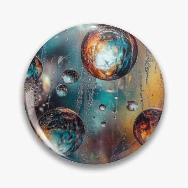 Item preview, Refracted World - Teal and Orange Water Droplets designed and sold by B-Russ-Stuff.
