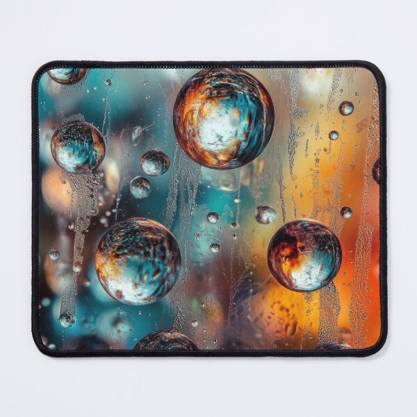 Item preview, Refracted World - Teal and Orange Water Droplets designed and sold by B-Russ-Stuff.