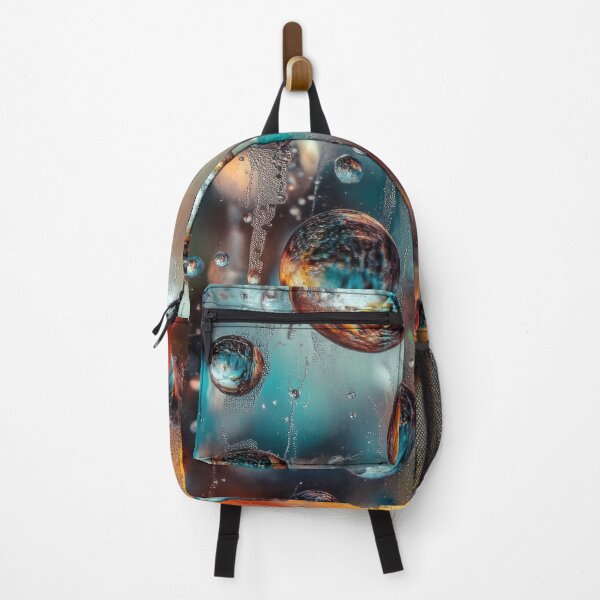 Item preview, Refracted World - Teal and Orange Water Droplets designed and sold by B-Russ-Stuff.