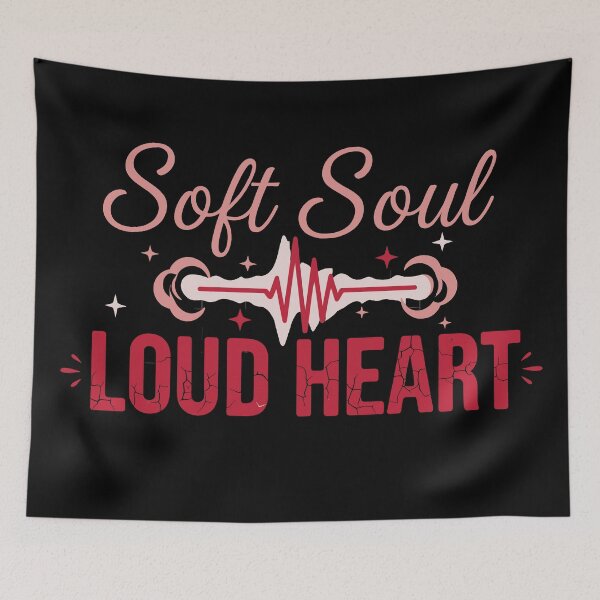 Item preview, Soft Soul Loud Heart – Music & Emotion Typography designed and sold by THE-DAILY-DRIPS.