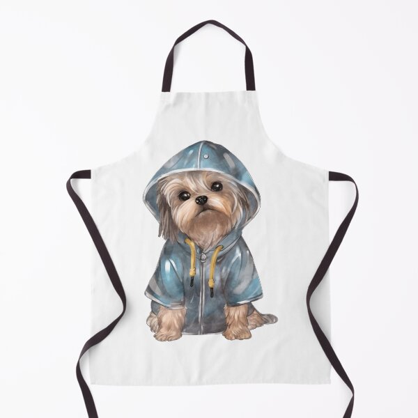 Item preview, Cute Cartoon Yorkie Puppy in Raincoat designed and sold by IN Tales.