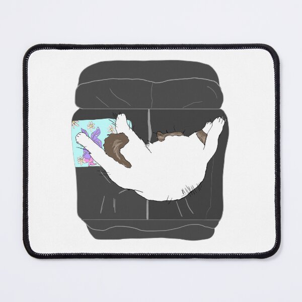 Item preview, Ragdoll Cat Sleeping on the Couch Fluffy Cozy Cat Illustration designed and sold by Najomiartstudio.