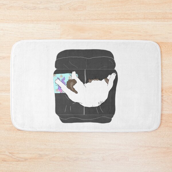 Item preview, Ragdoll Cat Sleeping on the Couch Fluffy Cozy Cat Illustration designed and sold by Najomiartstudio.