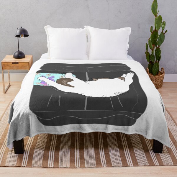 Item preview, Ragdoll Cat Sleeping on the Couch Fluffy Cozy Cat Illustration designed and sold by Najomiartstudio.