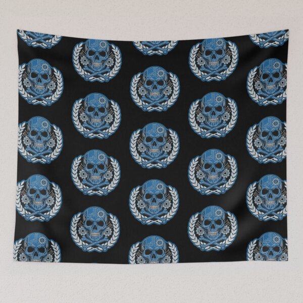 Item preview, Embroidered Military Skull Seal - High Contrast Tactical Design designed and sold by LaNadaYFundante.