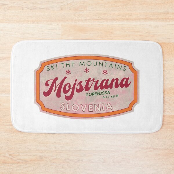Item preview, Mojstrana, Slovenia, Gorenjska, Ski, textured skiing badge designed and sold by Wanderful-roads.