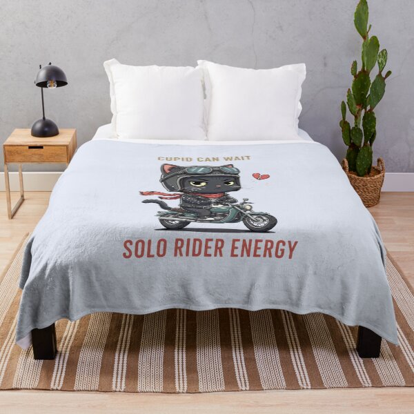 Item preview, Cupid Can Wait — Solo Rider Energy Biker Cat Meme designed and sold by Moon's Arts.