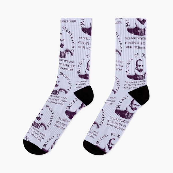 Item preview, Michel de Montaigne quote: The laws of conscience, which we pretend to be derived from nature, proceed from custom. designed and sold by artbleed.