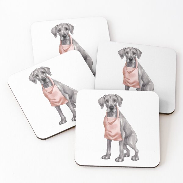 Item preview, Cute Great Dane Dog Wearing Apron designed and sold by IN Tales.
