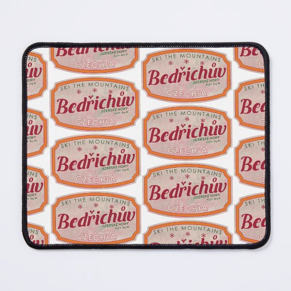 Item preview, Bedřichův, Czechia, Jizerské hory, Ski, textured skiing badge designed and sold by Wanderful-roads.