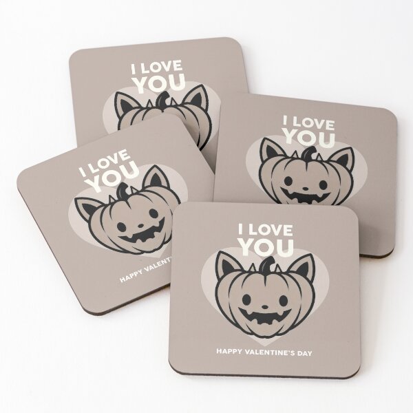 Item preview, Cute Pumpkin Cat Valentine - I Love You Spooky Heart Art designed and sold by SplashTastic.
