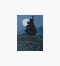Sailing Under The Moon Art Board
