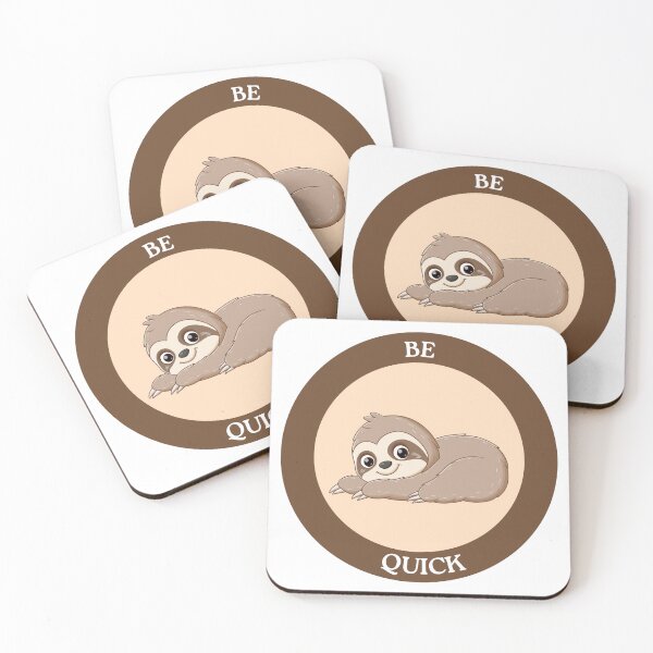 Item preview, Be Quick Sloth - Cute Lying Down Sloth Circle Sticker designed and sold by Love3Happy.