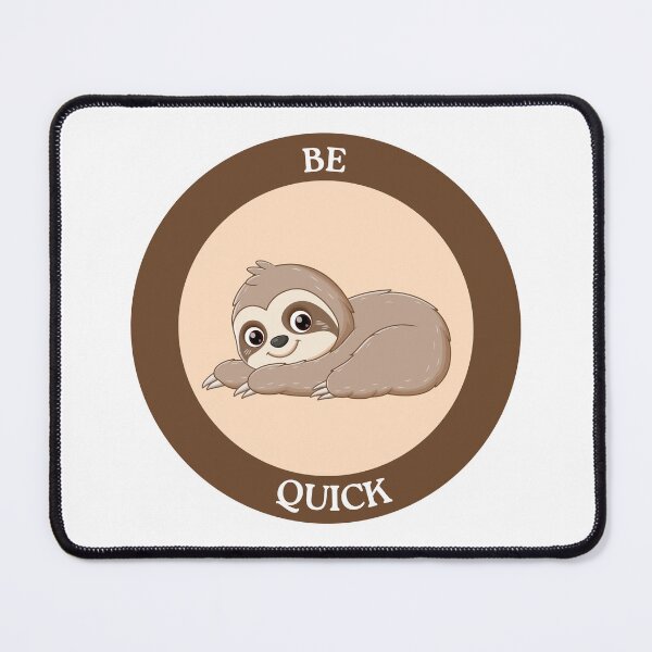 Item preview, Be Quick Sloth - Cute Lying Down Sloth Circle Sticker designed and sold by Love3Happy.