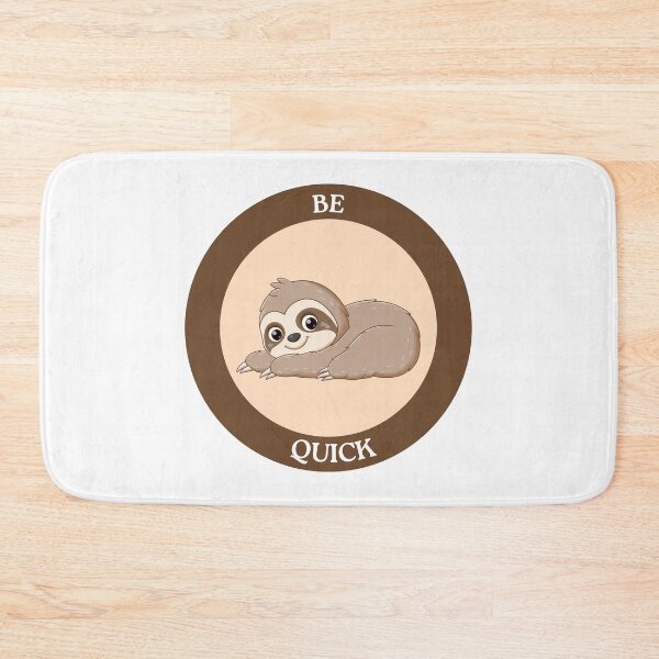 Item preview, Be Quick Sloth - Cute Lying Down Sloth Circle Sticker designed and sold by Love3Happy.