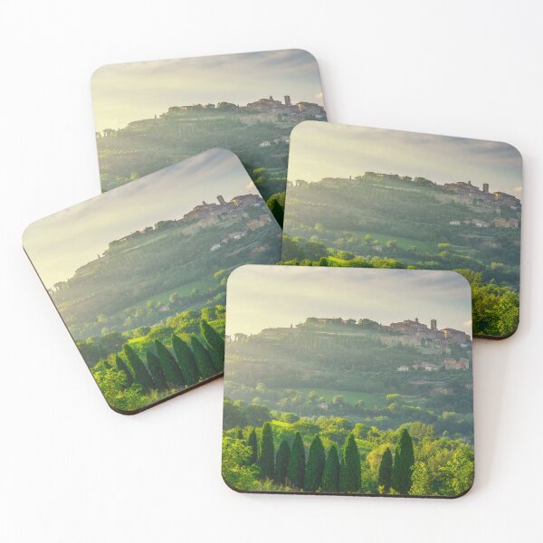 Item preview, Montepulciano town skyline at sunset. Tuscany, Italy designed and sold by Stefano Orazzini.