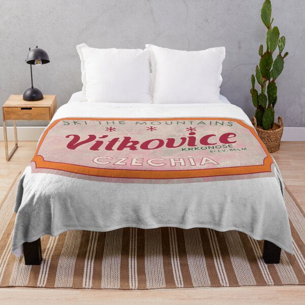 Item preview, Vítkovice, Czechia, Krkonoše, Ski, textured skiing badge designed and sold by Wanderful-roads.
